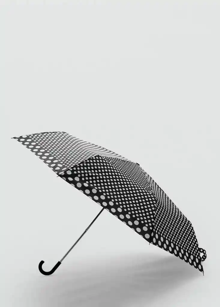 PARAGUAS DOTS NEGRO Talla 99 Mujer Mango