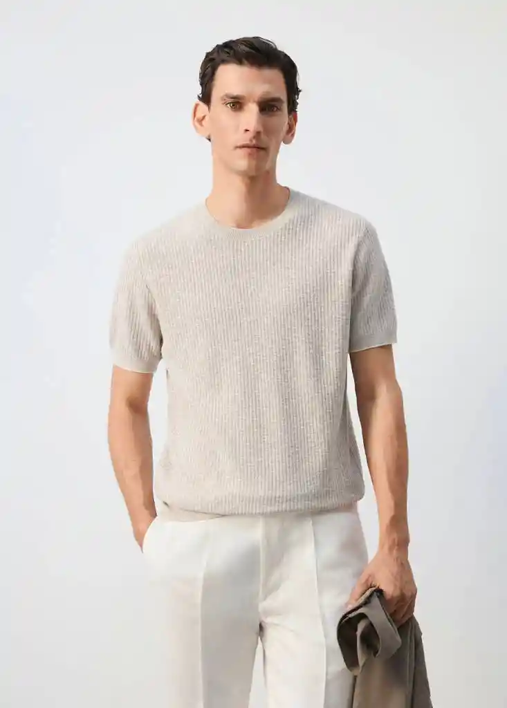 CAMISETA TRICOT FLEW ARENA Talla M Hombre Mango