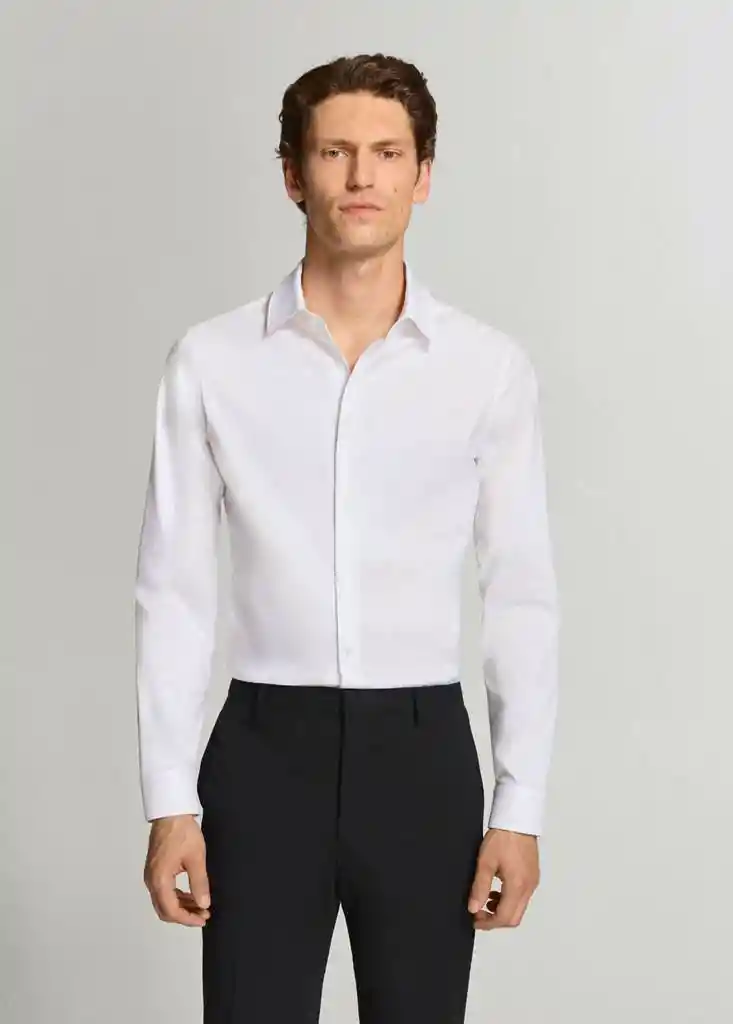 CAMISA EMOTION BLANCO Talla XS Hombre Mango