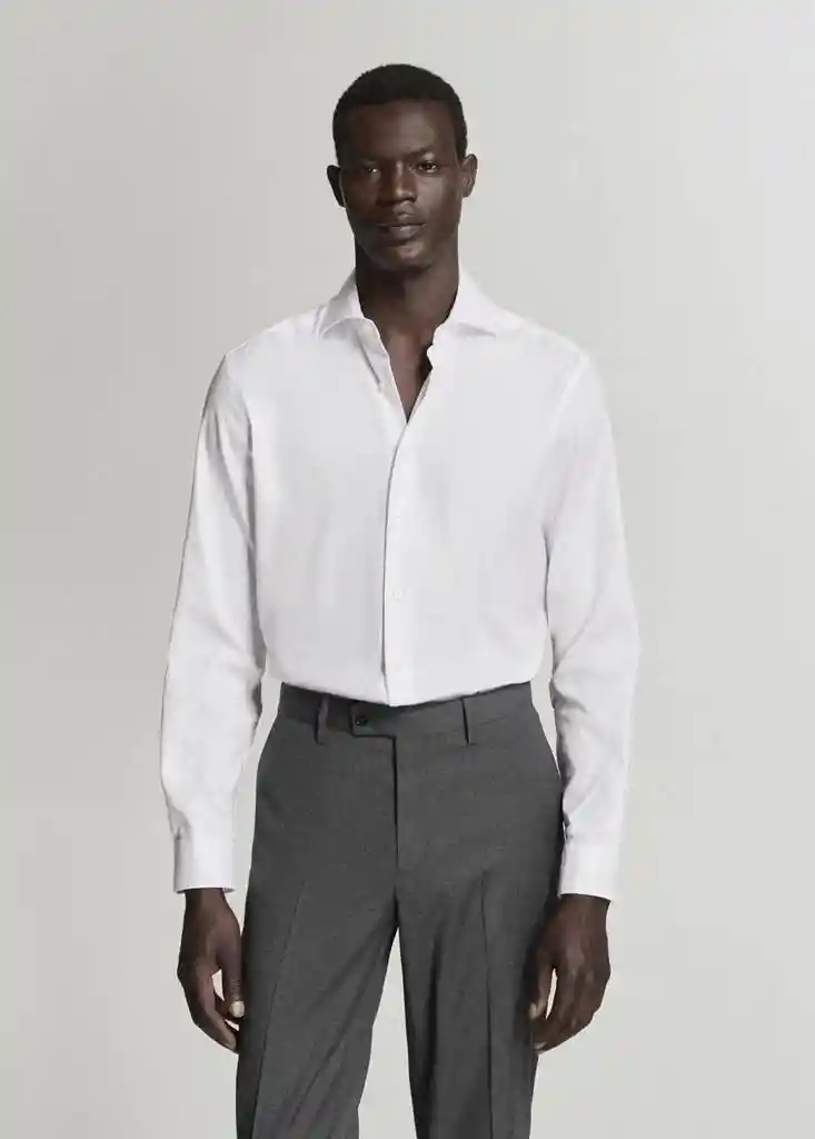 CAMISA MARTA BLANCO Talla M Hombre Mango