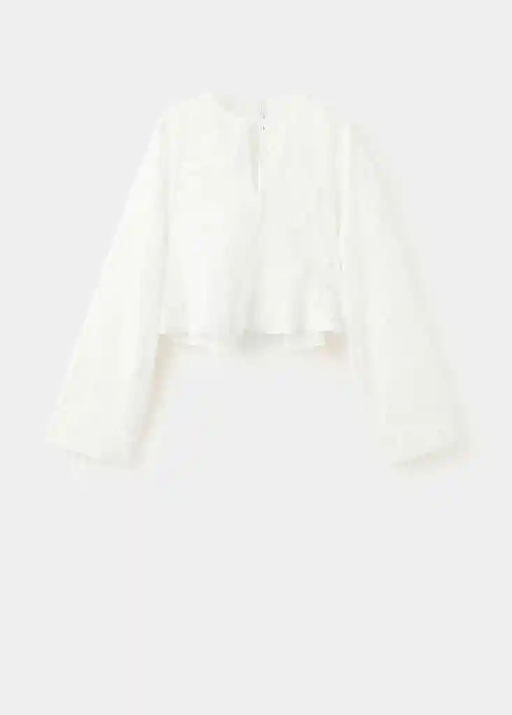 BLUSA FLORENCE BLANCO Talla L Mujer Mango