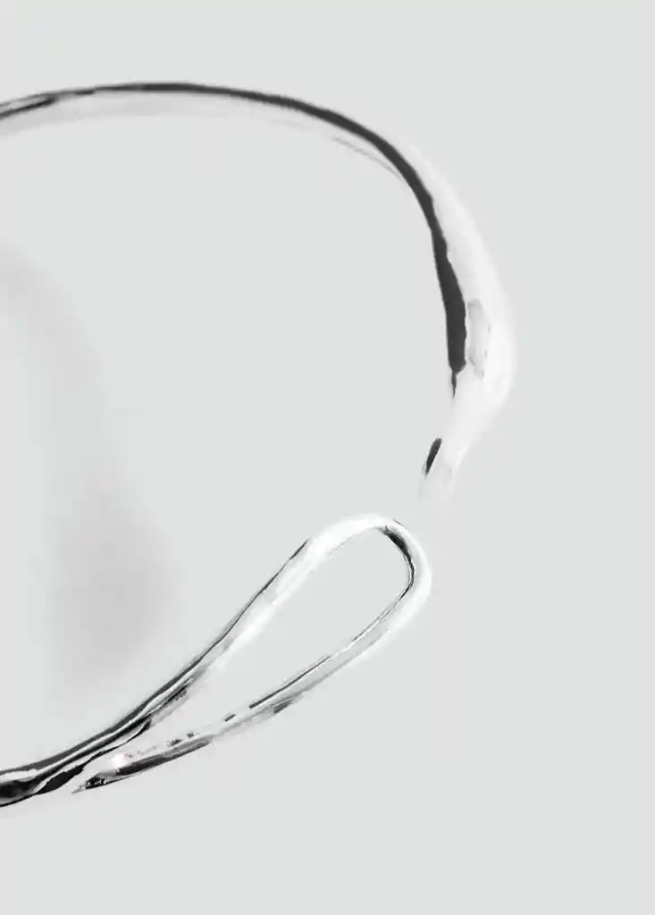 COLLAR LETICIA PLATA Talla 99 Mujer Mango