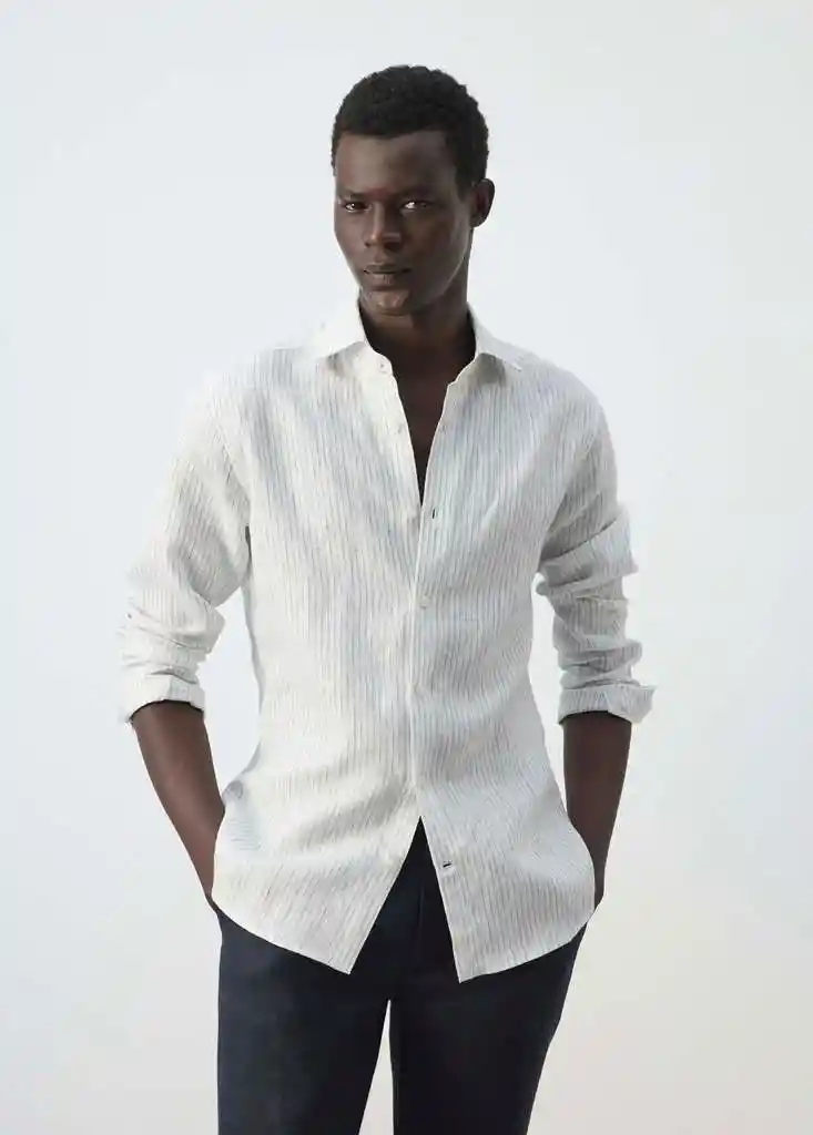 CAMISA TUCANR CELESTE Talla XS Hombre Mango