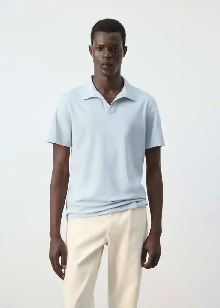 POLO TAGA CELESTE Talla S Hombre Mango