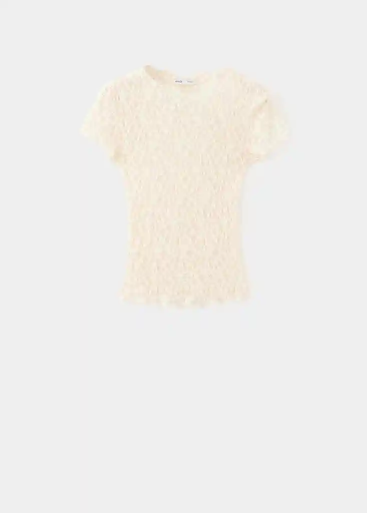 CAMISETA MARIAN CRUDO Talla XS Mujer Mango