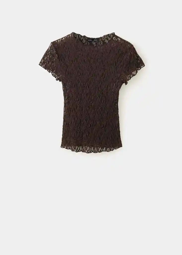 CAMISETA MARIAN MARRON Talla XS Mujer Mango