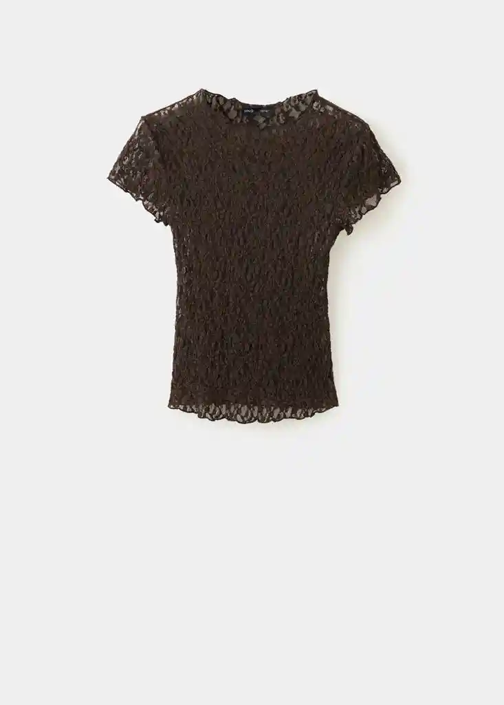 CAMISETA MARIAN MARRON Talla L Mujer Mango