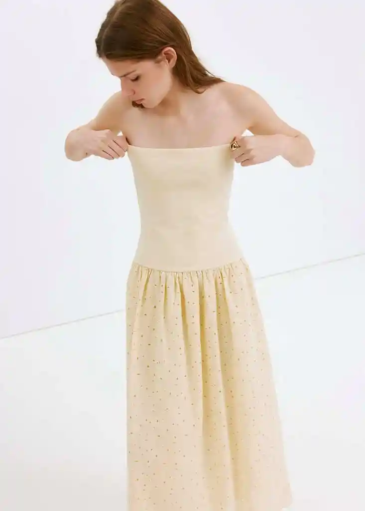 VESTIDO AMARA ARENA Talla M Mujer Mango