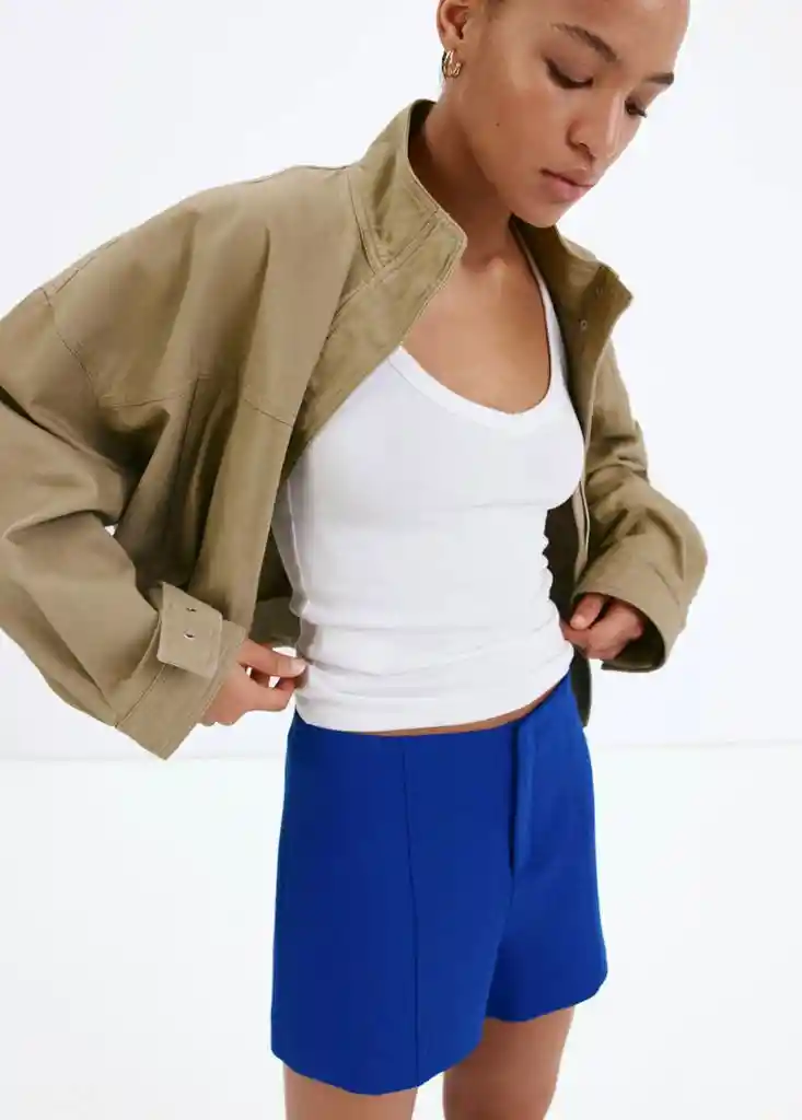 SHORTS LILO AZUL Talla 34 Mujer Mango
