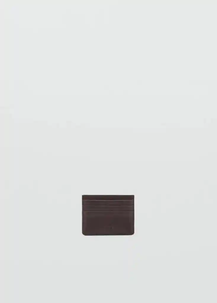 TARJETERO WOVEN MARRON Talla 99 Hombre Mango