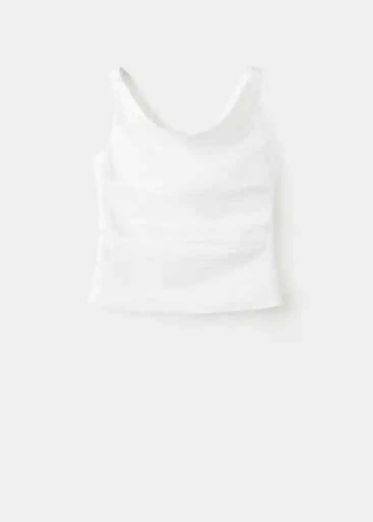 TOP ELISE OFFWHITE Talla S Mujer Mango