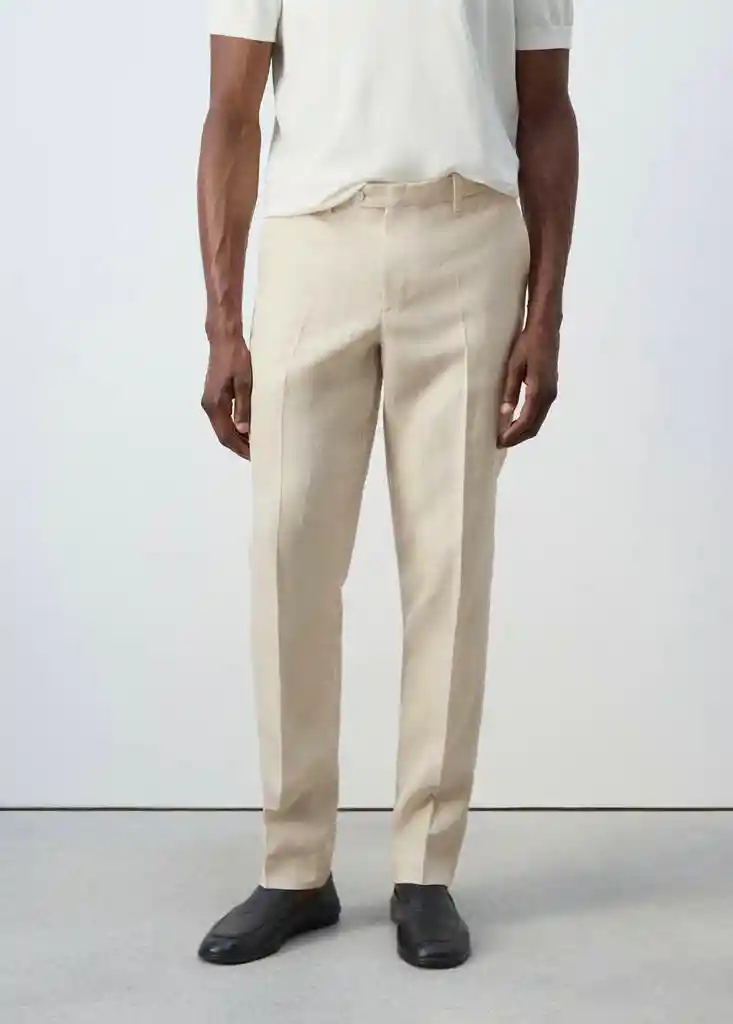 PANTALON AMALFI CRUDO Talla 40 Hombre Mango