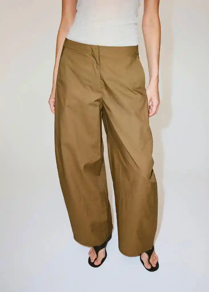PANTALON MILOS KHAKI Talla 36 Mujer Mango