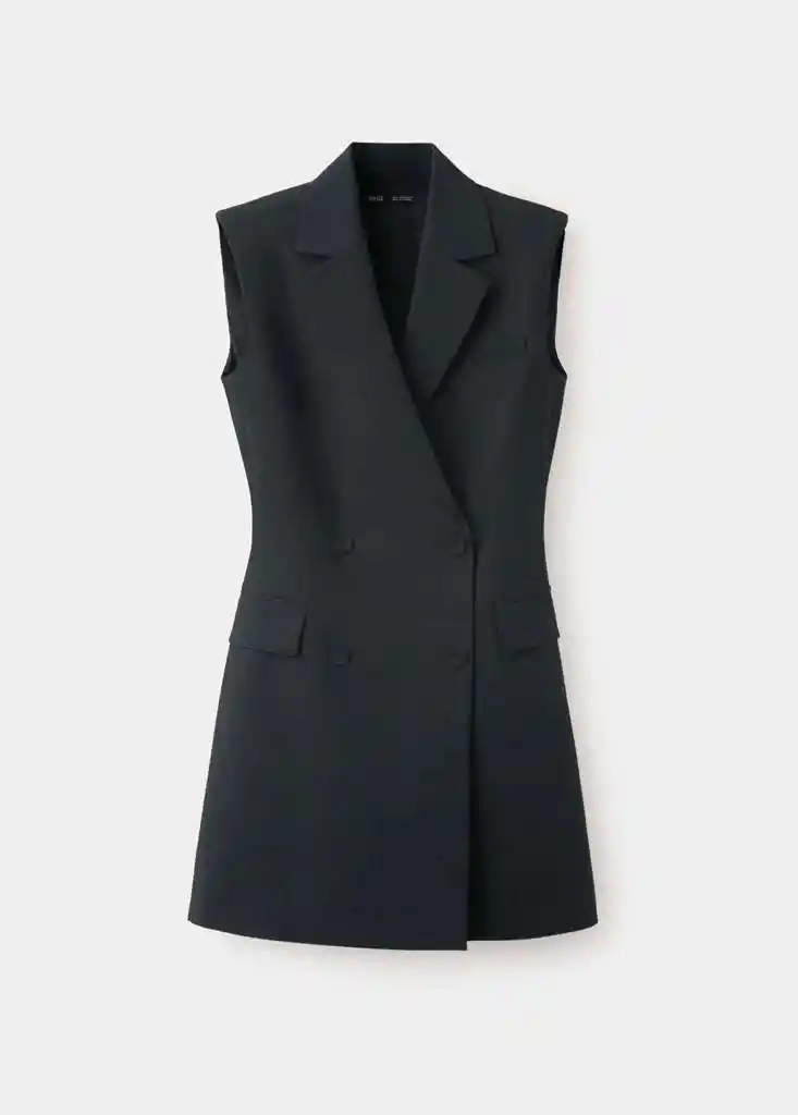 VESTIDO LOI NEGRO Talla XL Mujer Mango