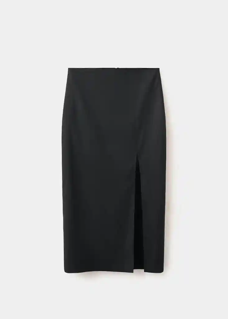 FALDA SANTORI NEGRO Talla 34 Mujer Mango