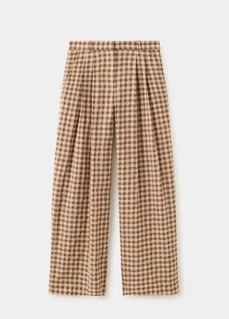 PANTALON MARTINI MARRON Talla 38 Mujer Mango