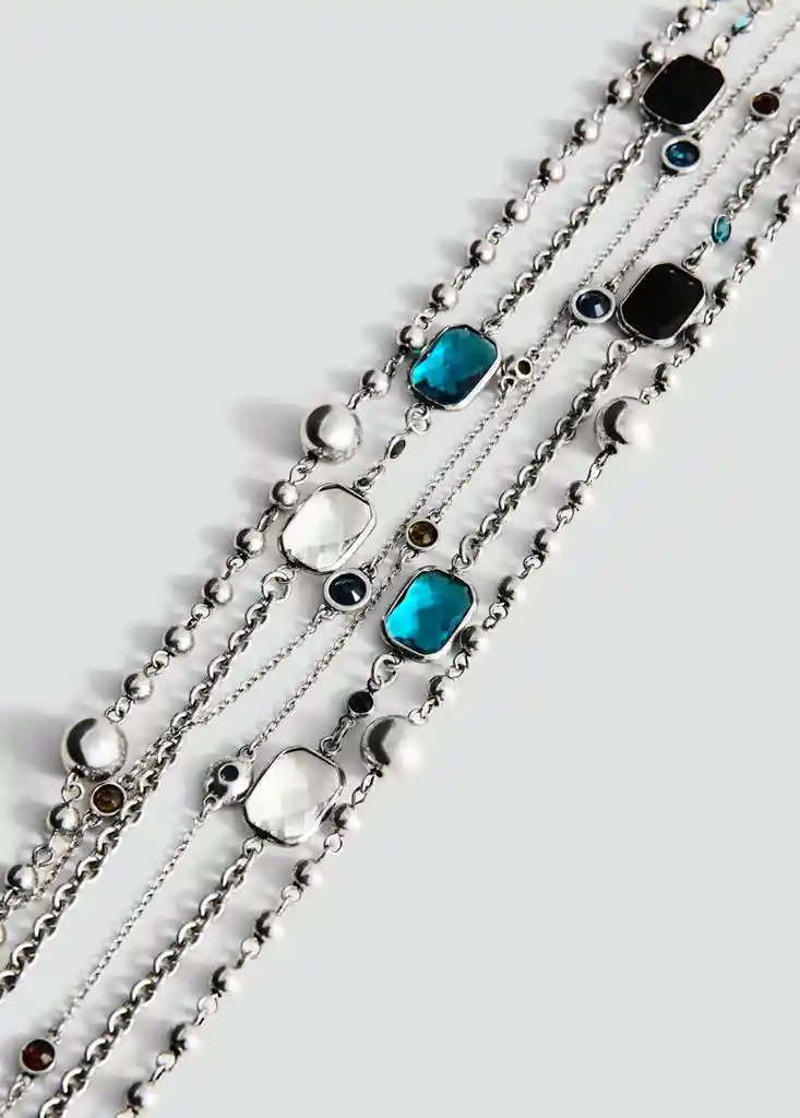 COLLAR CLAUDIA PLATA Talla 99 Mujer Mango