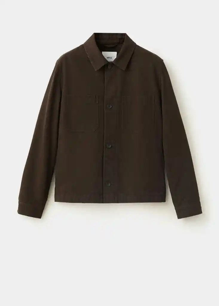 SOBRECAMISA HAMPTON MARRON Talla M Hombre Mango