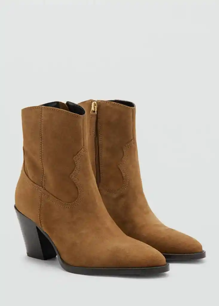 BOTIN ISABELLA TABACO Talla 36 Mujer Mango