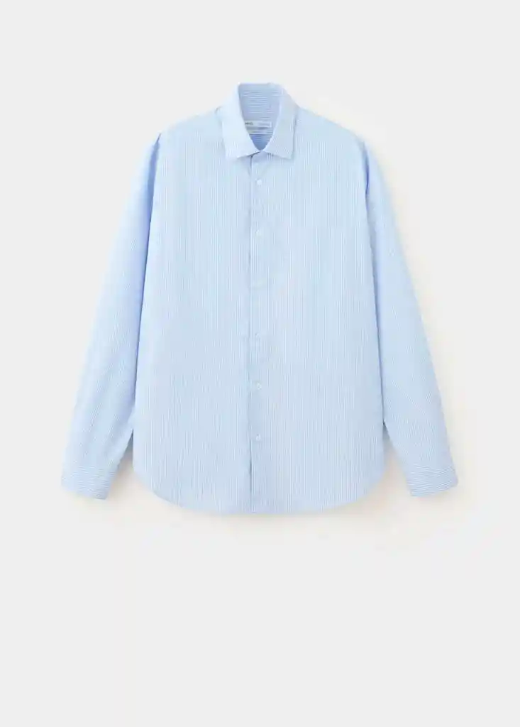 CAMISA PLAYR CELESTE Talla L Hombre Mango