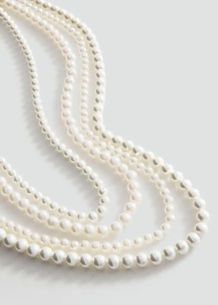 COLLAR LUCIANA BLANCO Talla 99 Mujer Mango