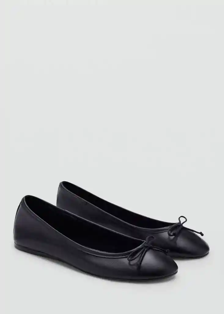 ZAPATO PLANO NEGRO Talla 39 Mujer Mango