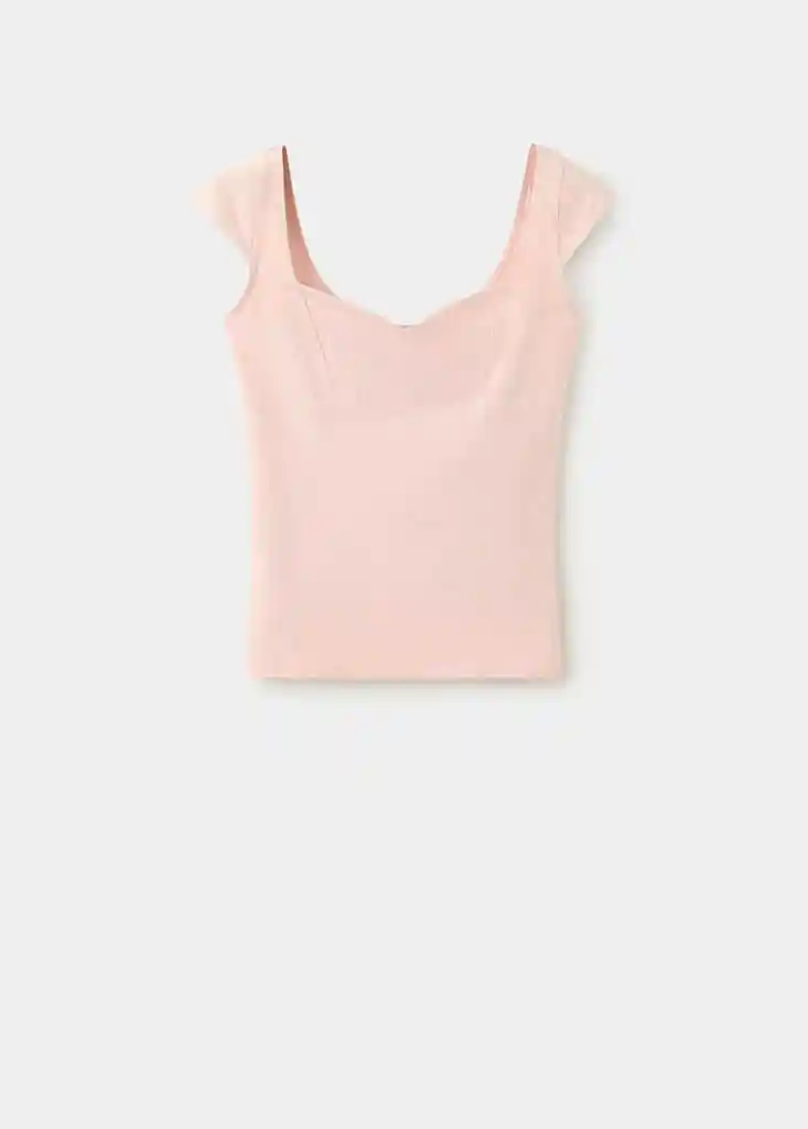 TOP MARGOT ROSA Talla L Mujer Mango