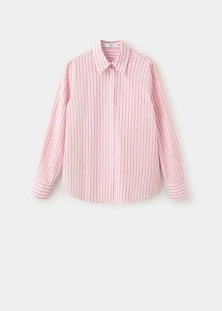 CAMISA REGU ROSA Talla M Mujer Mango