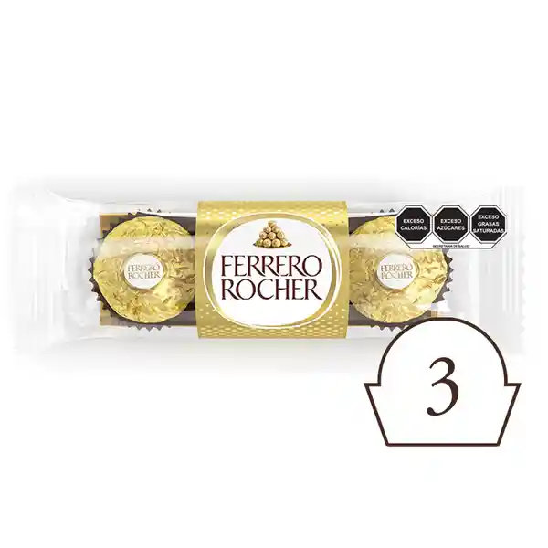 Ferrero Rocher Bombón de Chocolate y Avellana 37.5g