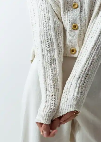 Suéter Tejido Mujer Crudo Abedul S 582G014 Naf Naf