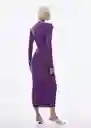 Vestido Iris Morado Talla XL Mujer Mango