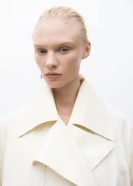 Abrigo Trench Paper Crudo Talla S Mujer Mango