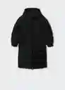 Abrigo Anorak Long Negro Talla 22 Teen Niñas Mango