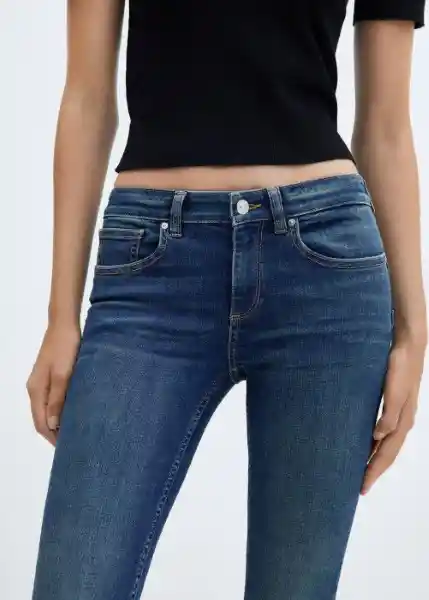 Jean Pushup Tejano Oscuro Talla 38 Mujer Mango