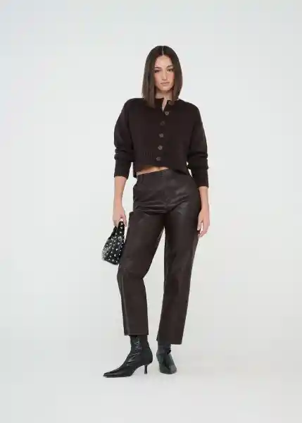 Tejido Mujer Café Ristretto Ultraoscuro Talla S 589g019 Naf Naf