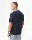 Camiseta Polo Contrast Zip Knob Azul Dark T XS Chevignon