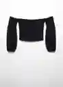 Blusa Jack Negro Talla M Mujer Mango