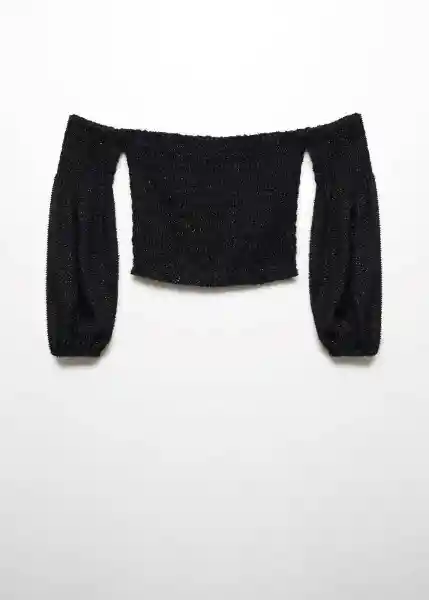Blusa Jack Negro Talla M Mujer Mango