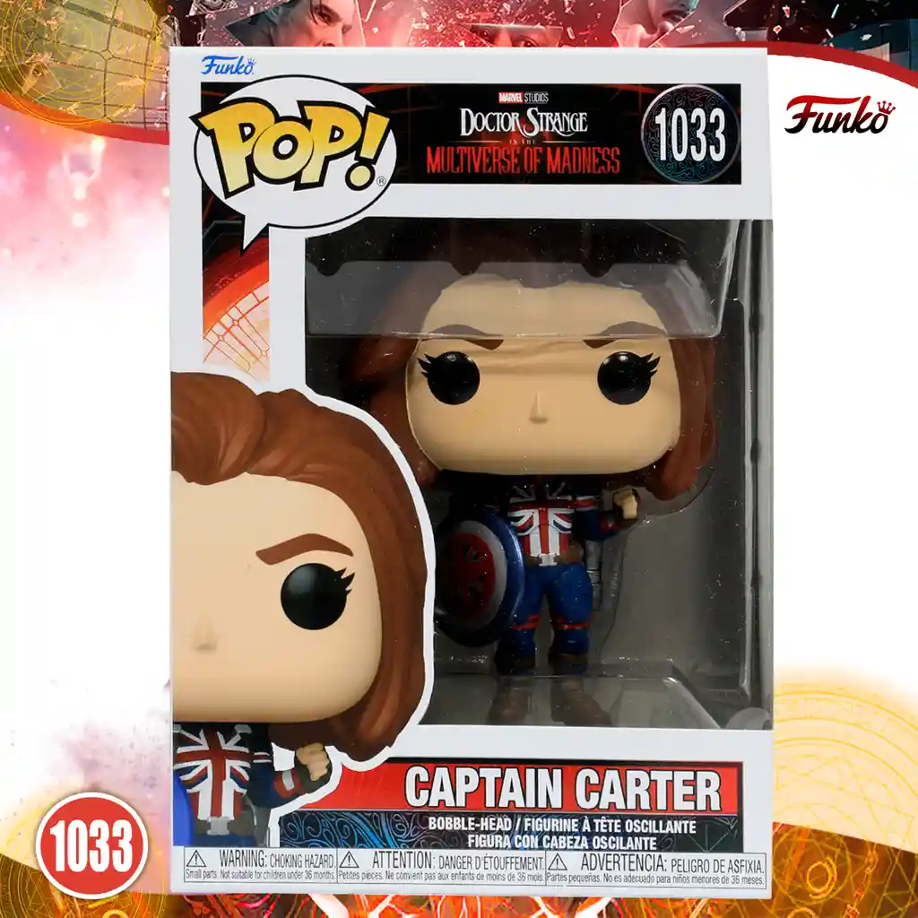 Funko Pop! Figura Colección Marvel Doctor Strange Capitán Carter