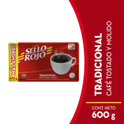 Sello Rojo Café Tradicional Tostado y Molido