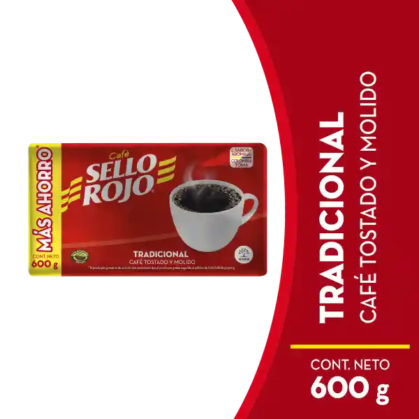 Sello Rojo Café Tradicional Tostado y Molido