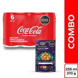 Coca-Cola Gaseosa Original 235 mL x 6 + Arequipe + Galleta Noel