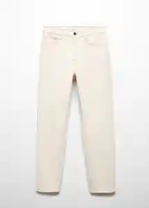 Jean Newmom Offwhite Talla 34 Mujer Mango