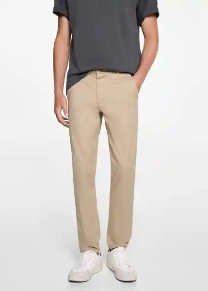 Pantalón Chino Beige Talla 21 Niños Mango