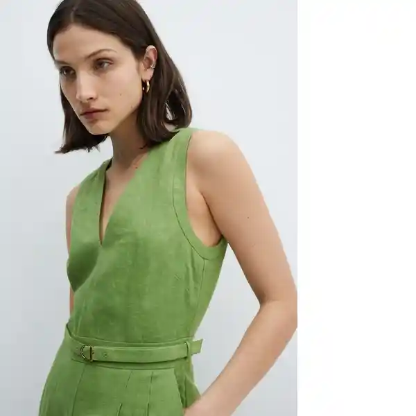 Vestido Mono Nan Verde Talla S Mujer Mango