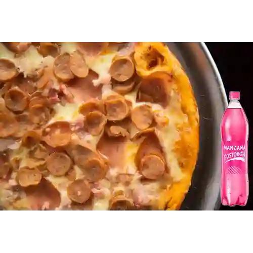 Combo Pizza 8 Porciones + Manzana 1.5 l