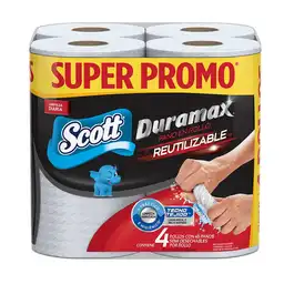 Paños reutilizables Scott Duramax 4 Rollos 46H Super Promo