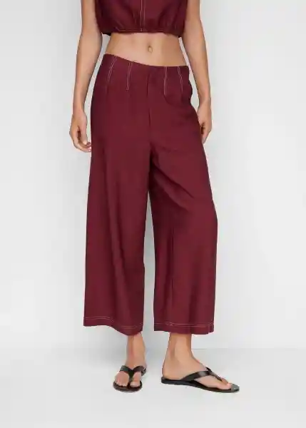 Pantalón Anuk-H Vino Talla XL Mujer Mango