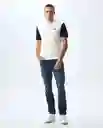 Camiseta Hombre Crudo Talla M 801G007_CRU110606 Americanino