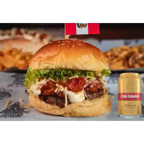 Combo Hamburguesa Lima + Club col. Dorada Lta 330ml